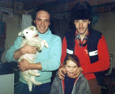 Les fils de Lulu : Jeannot et Gilou avec ma fille Caroline