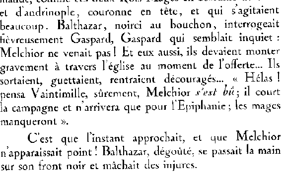 Extrait du "St Esprit de M de Vintimille" de Jean de la Varende, parlant de Balthazar, le roi noir